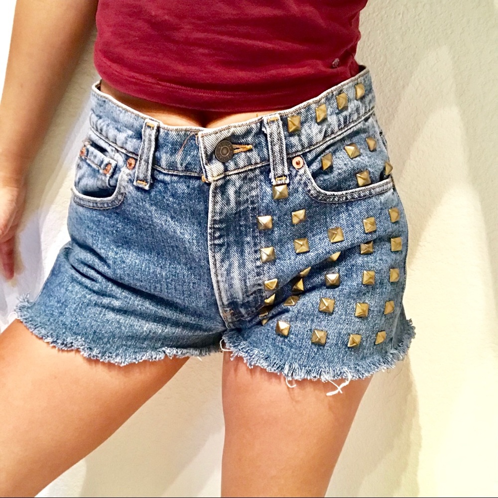 Levi’s 505 Studded Shorts Plain Tab